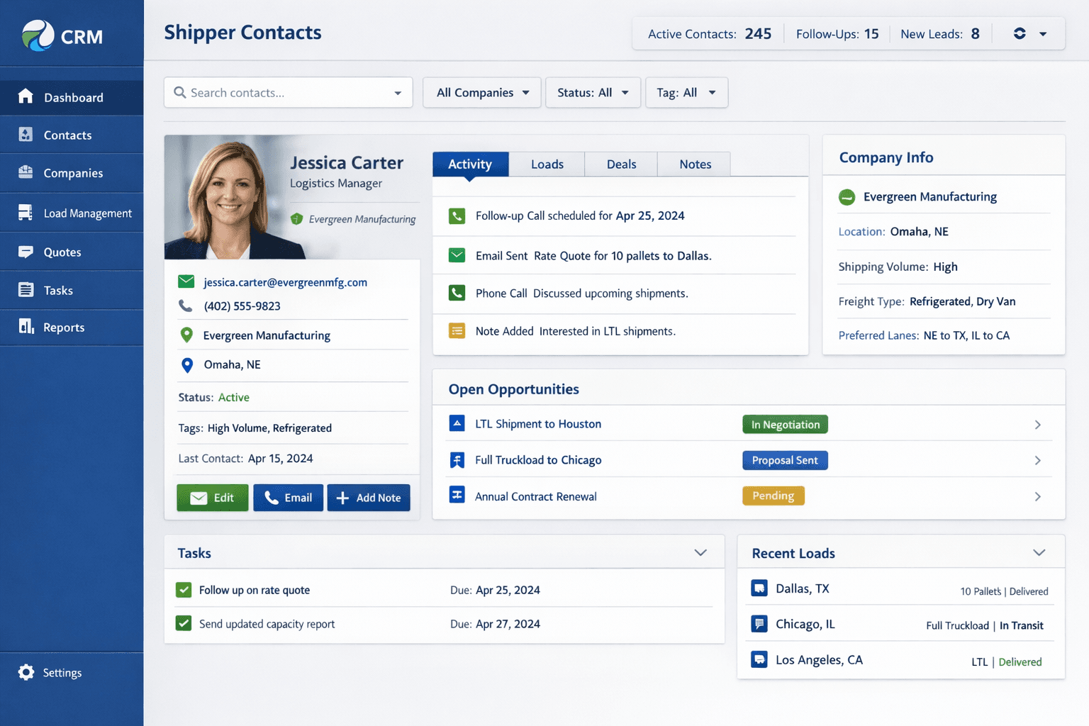 Shipper Contact Management