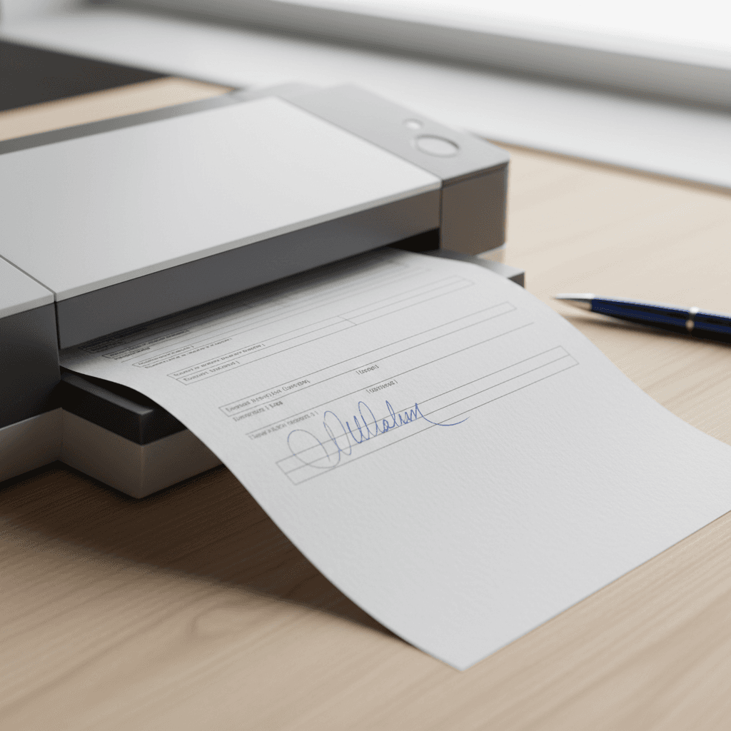 Document being scanned on a desk
