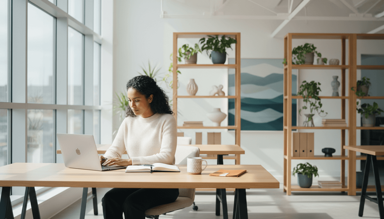 Growing entrepreneur in a thriving business workspace